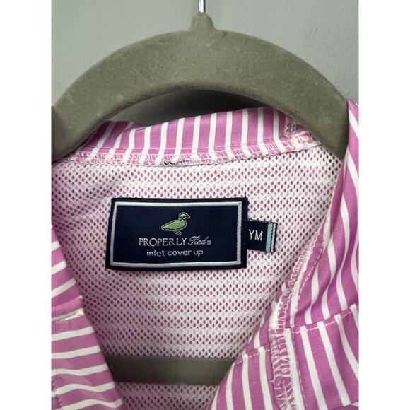 Properly Tied Inlet Cover‎ Up girls Youth Medium Striped Swim Cover up Beach - Picture 6 of 7